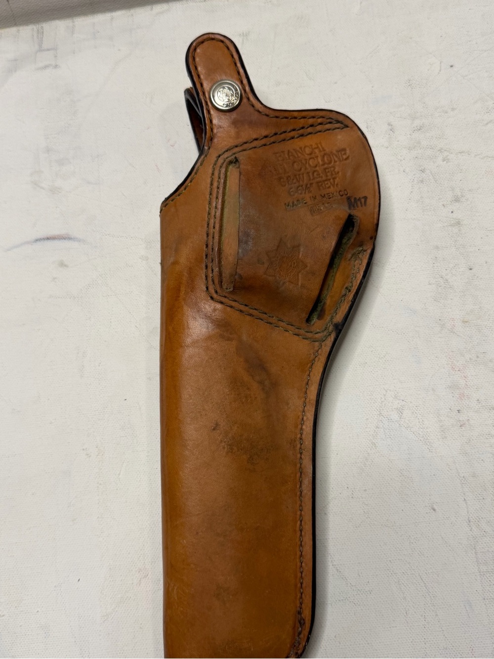 Vintage Brown Leather Rifle Scabbard - Made in Mexico